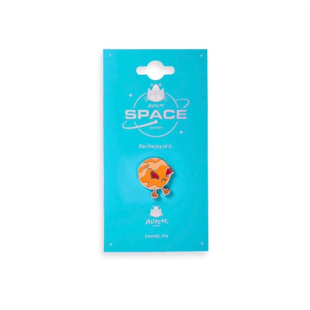 NWT Jellycat official Space Amuseables Planet Mars enamel pin badge HTF